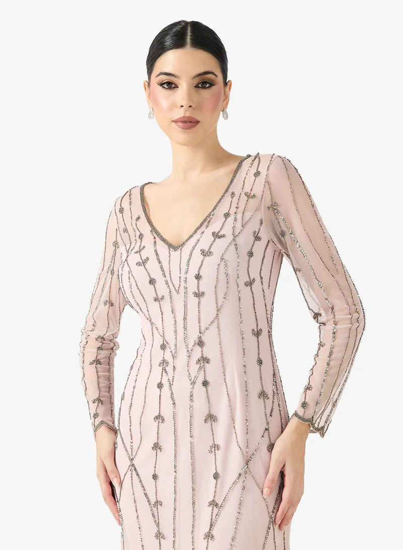 Namshi x  Embellished Dress In Mermaid Cut for Women | Best Price UAE